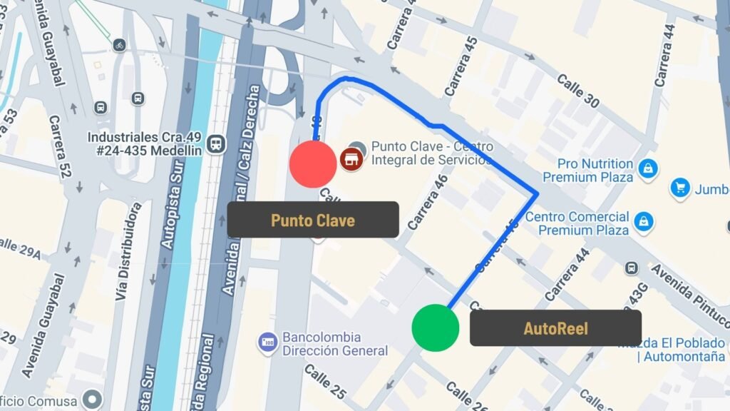 Mapa AutoReel Medellín