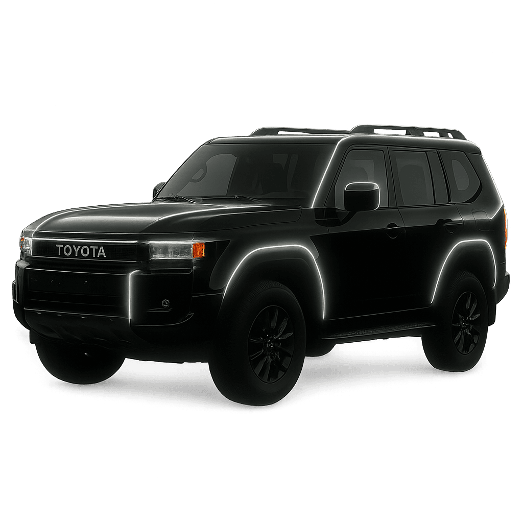 Toyota Prado 250 Negro Brillante Espejo
